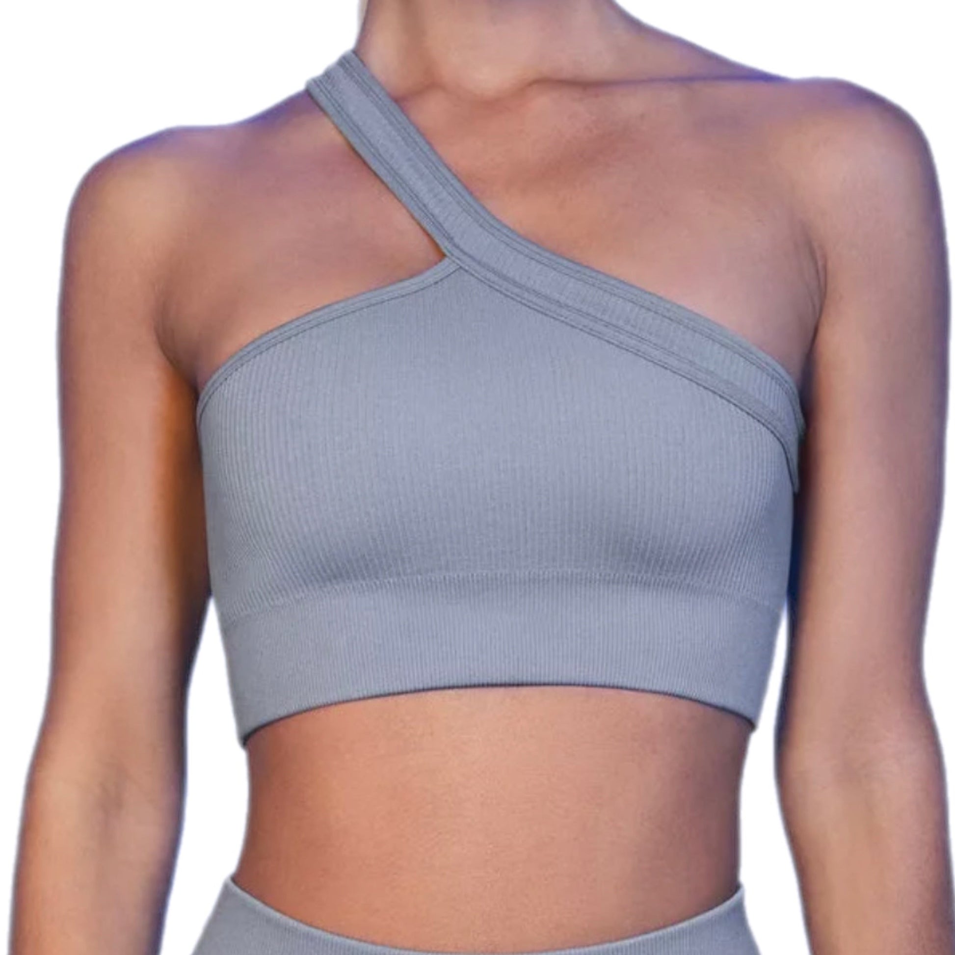 "HRH" Seamless Ribbed Yoga Bra - Iron and Stone Fitness